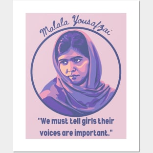 Malala Yousafzai Portrait and Quote Posters and Art